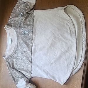 Sweatshirt with Sequins across front and back